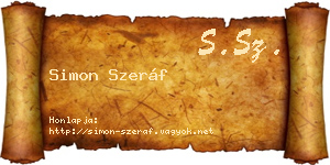 Simon Szeráf névjegykártya